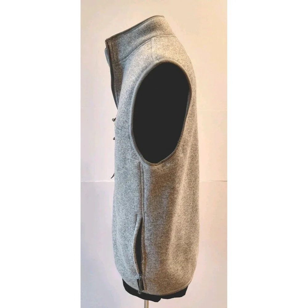 J. Crew and Nordic Polartec Men's Size L Gray Fleece Vest w/Zip Pockets